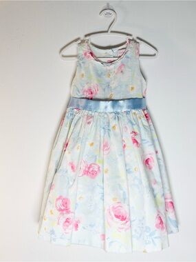 Lydia Jane Girls Floral Cotton Dress Size 2T Cottagecore Pastel Vintage Style